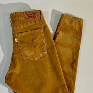 Levies 721 High Rise Skinny Corduroy Jeans